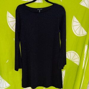 Eileen Fisher Black Sparkle Long Sleeve Knit Dress/Tunic